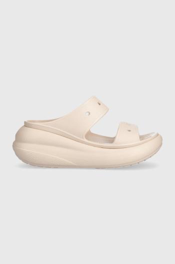Šľapky Crocs Classic Crush Sandal dámske, ružová farba, na kline, 207670
