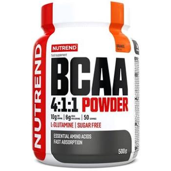 Nutrend BCAA Mega Strong Powder, 500 g, pomaranč (8594014860887)