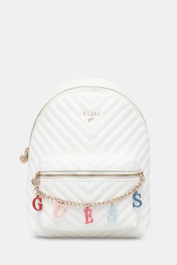 Ruksak Girl Guess béžová farba, malý, jednofarebný, J4RZ17 WFZL0