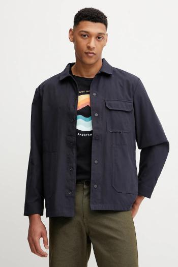 Košeľové sako Jack Wolfskin Terracade Overshirt tmavomodrá farba, prechodné, A63865
