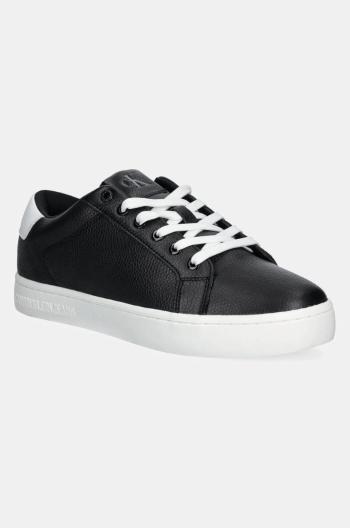 Kožené tenisky Calvin Klein Jeans CLASSIC CUPSOLE LOW OHB čierna farba, YM0YM01164