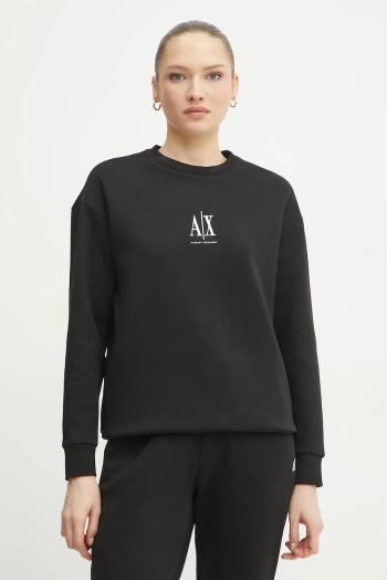 Mikina Armani Exchange dámska, čierna farba, s nášivkou, XW000821 AF10818