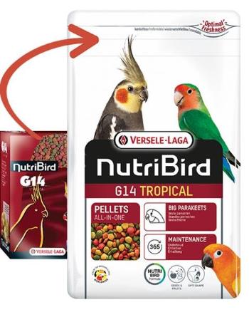 Versele Laga NutriBird G14 Tropical - pre stredne veľké papagáje 1kg