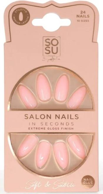 SOSU Cosmetics Umelé nechty Soft & Subtle (Salon Nails) 24 ks