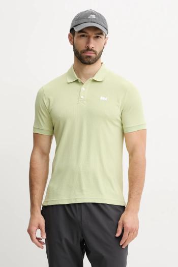 Polo tričko Helly Hansen pánsky, žltá farba, s nášivkou