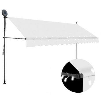 Ručne zaťahovacia markíza s LED svetlom 400x120 cm Dekorhome