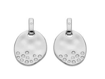 Hot Diamonds Strieborné visiace náušnice s diamantmi a topazmi Illuminate DE826
