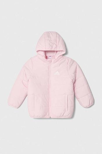 Detská bunda adidas ružová farba