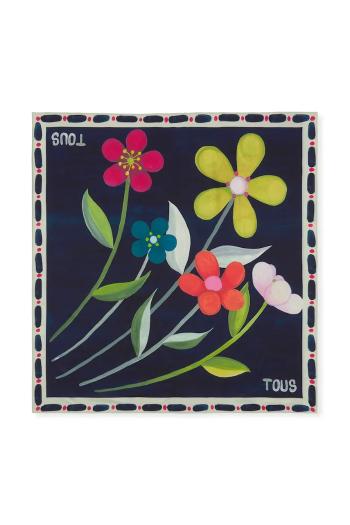 Šatka Tous TEXTIL dámska, tmavomodrá farba, vzorovaná, 2002200933