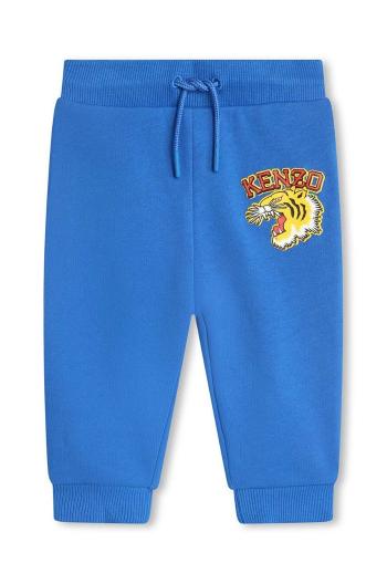 Detské bavlnené tepláky Kenzo Kids s potlačou