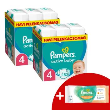 Pampers Active Baby 2 havi Pelenkacsomag 9-14kg Maxi 4 (360db) +...