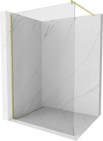 MEXEN/S - Kioto Sprchová zástena WALK-IN 105 x 200, transparent 8 mm, zlatá kartáčovaná 800-105-101-55-00