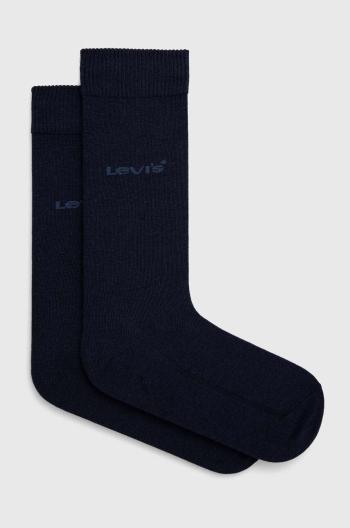 Ponožky Levi's 2-pak tmavomodrá farba