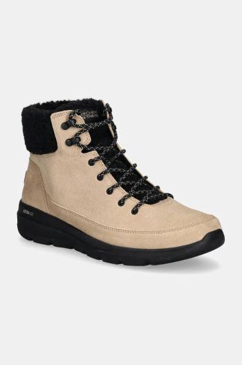Semišové snehule Skechers GLACIAL ULTRA WOOD čierna farba, 16677