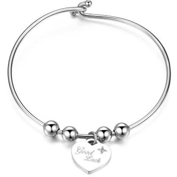 S'Agapõ Pevný oceľový náramok Be My Always Good Luck SBM20
