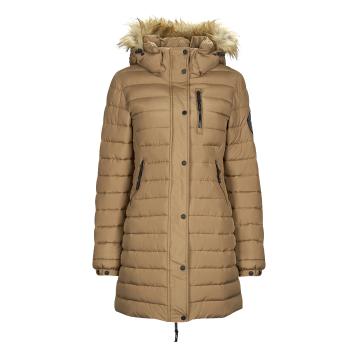 Superdry  FUJI HOODED MID LENGTH PUFFER  Bundy Hnedá