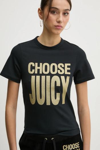 Tričko Juicy Couture dámske, čierna farba, JCGCT125012