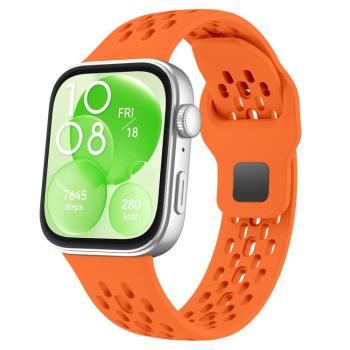AIRY Silikónový remienok pre Huawei Watch Fit 4 / Fit 4 Pro oranžový