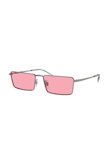Slnečné okuliare Ray-Ban strieborná farba, 0RB3741