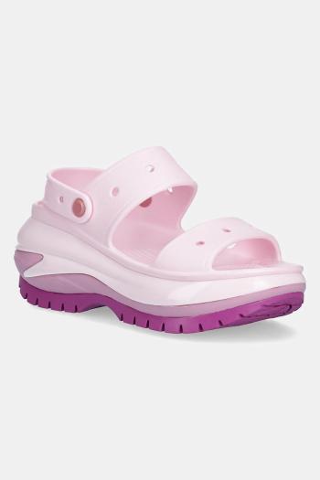 Šľapky Crocs Classic Mega Crush Sandal ružová farba, na platforme, 207989.5BX