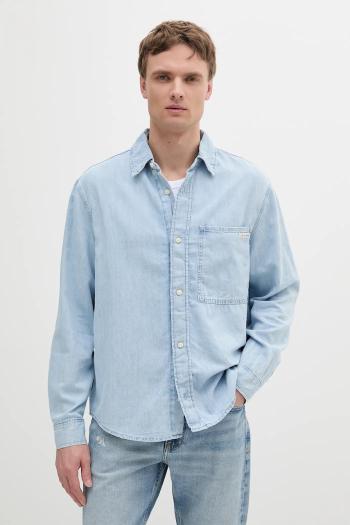 Košeľa Calvin Klein Jeans voľný strih, s klasickým golierom, J30J327508