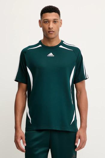 Bavlnené tričko adidas Originals Teamgeist pánske, zelená farba, vzorované, KE0141