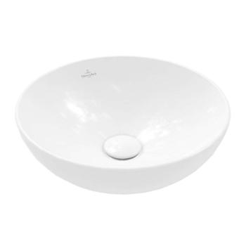 VILLEROY & BOCH - Loop&Friends Umývadlo na dosku, priemer 38 cm, s prepadom, alpská biela 4A450001