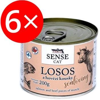 Falco Sense Cat losos a hovädzie 200 g 6 ks (8594725086033)