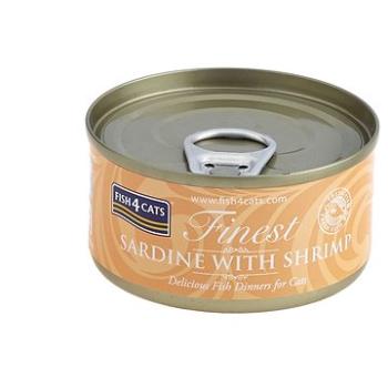 FISH4CATS Konzerva pre mačky Finest sardinka s krevetami 70 g (5056008806903)