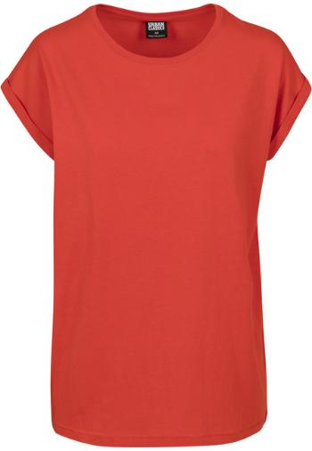 Urban Classics Ladies Extended Shoulder Tee bloodorange - XXL