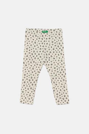 Detské legíny United Colors of Benetton biela farba, vzorované, 3SDSGF04U