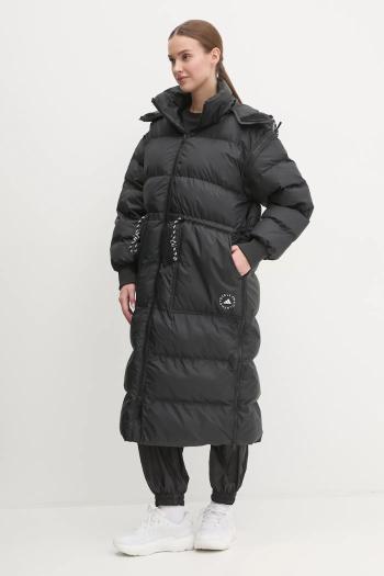 Bunda adidas by Stella McCartney dámska, čierna farba, zimná, IX3081