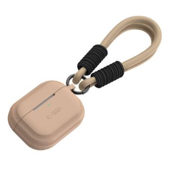 Tech-Protect Silicone Rope puzdro na Apple Airpods Pro 1 / 2, svetlohnedé