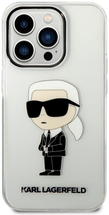 Telefon tok Karl Lagerfeld IML Ikonik NFT iPhone 14 Pro átlátszó hátlap tok