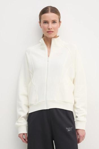 Bavlnená mikina Reebok Classic dámska, béžová farba, jednofarebná, 100214105