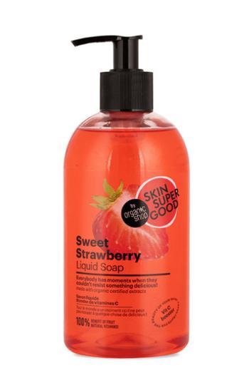 Organic Shop Tekuté mydlo Sladká jahoda Skin Super Good (Liquid Soap) 500 ml