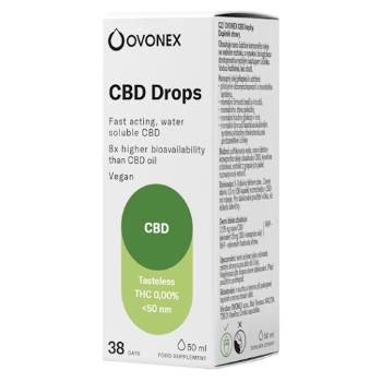 OVONEX AquaHEMP CBD 100 kvapky 50 ml
