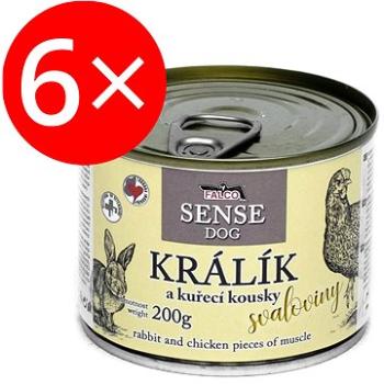 Falco Sense Dog králik a kura 200 g 6 ks (8594725086132)