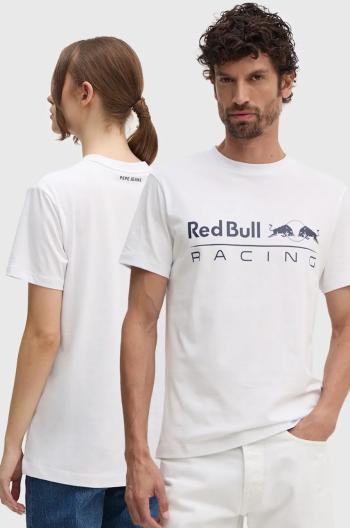 Bavlnené tričko Red Bull Racing x Pepe Jeans biela farba, s potlačou, RU500005