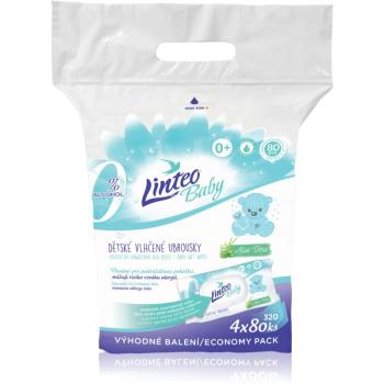 Linteo Baby Pure & Fresh detské jemné vlhčené obrúsky veľké balenie 4x80 ks