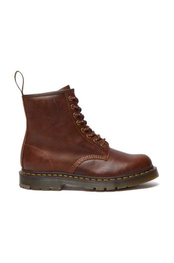 Kožené workery Dr. Martens 1460 SR hnedá farba, na plochom podpätku, DM32010205
