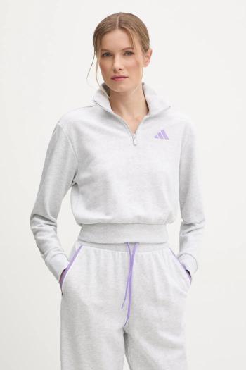 Mikina adidas W CB Color Pop dámska, šedá farba, jednofarebná, JN6989