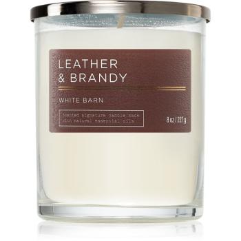 Bath & Body Works Leather & Brandy vonná sviečka 227 g