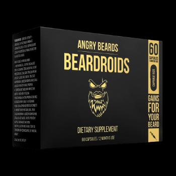 ANGRY BEARDS Výživový doplnok Beardroids – Vitamíny na rast fúzov 60 kapslí