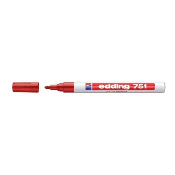 Lakkmarker 1-2mm, kerek Edding 751 piros