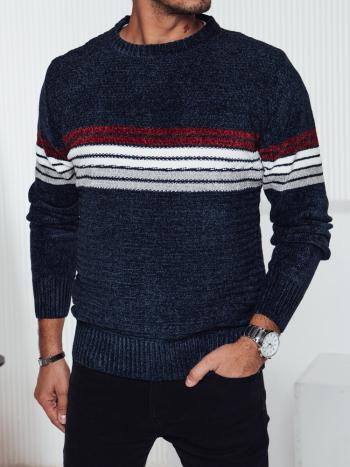 Pánsky tmavomodrý pruhovaný sveter Dstreet WX2281