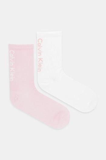 Ponožky Calvin Klein Jeans 2-pak ružová farba, 701235379