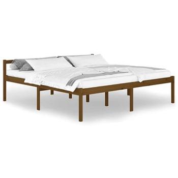 Rám postele medovo hnedý masívna borovica 200 × 200 cm, 810637