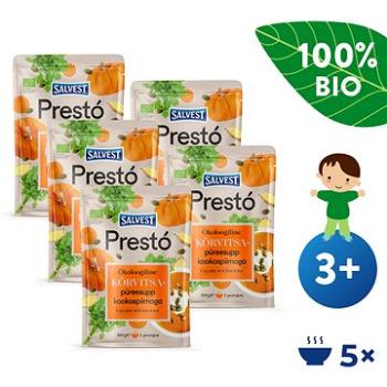 SALVEST Prestó BIO Tekvicová polievka s kokosovým mliekom 5× 300 g (4740073074091)