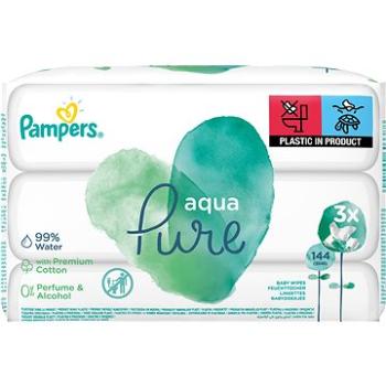 PAMPERS Aqua Pure vlhčené obrúsky 3× 48 ks (8001090603388)